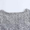 Slim-Fit Sequin V-Neck Long-Sleeve Retro Jumpsuit for Women