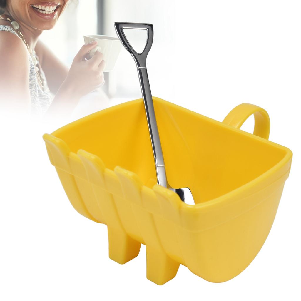 330ml Excavator Bucket Cup with Shovel Spoon Creativity Tea Cup Milk Coffee Mug Birthday Gift Excavator Bucket Cup Excavator Cup