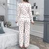 Women's Long-sleeved Pajamas And Pants Suit With Floral Print