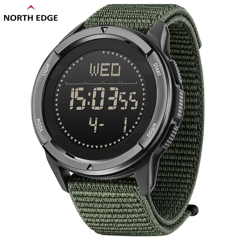 NORTH EDGE ALPS Men s Carbon Fiber Watch Shock Sports Super Light Outdoor Compass Waterproof 50M Wristwatches NORTH EDGE ALPS