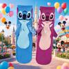 Disney Stitch Halbes Paar Stitch Händchen haltende Socken Rosa und Blaue Farbkombination Mittelhohe Socken Cartoon Paar Socken, Atmungsaktiv und Modisch