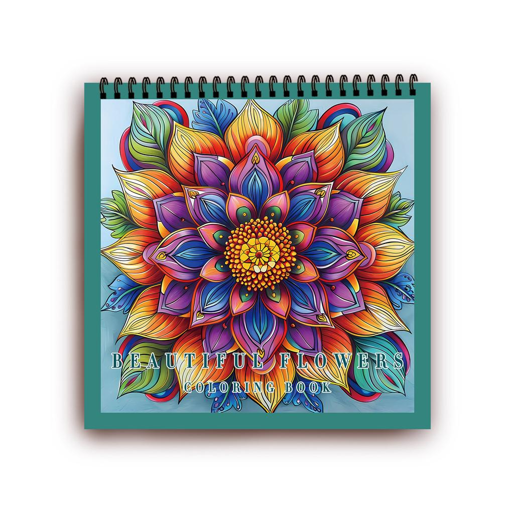 Spiral Colouring Book 30 Sheets 8.3x 8.3 Inches 100gsm Thick Paper, For Relief, Anxiety, Perfect for Many Holiday Gifts
