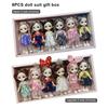 Dolls Set Gift Box Passing Home Toys Birthday Joints Fashion Cute Children Hairpiece 3D Eyes Playing Mini Make Up