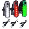 2x USB Rechargeable LED Bike Tail Light Bright Bicycle Rear Cycling Flashlight