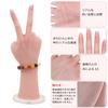 MOTLEYBEAN Silicone Hand Model with Skeleton, Articulated Hand with Palm Print and Veins, Ideal for Drawing, Painting, Jewelry Display, and More Reali