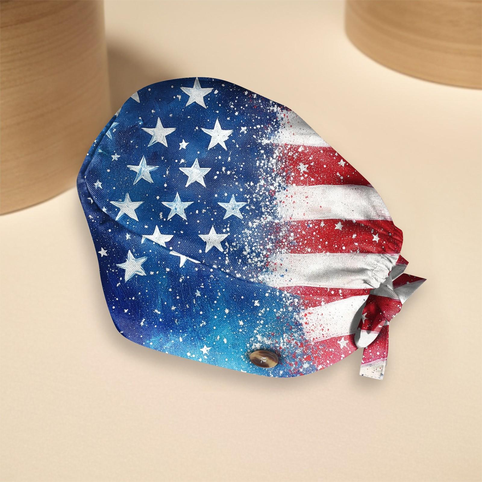 

Модная рабочая шляпа с принтом Повседневная стираемая шляпа Сумка Кепка One Size синий