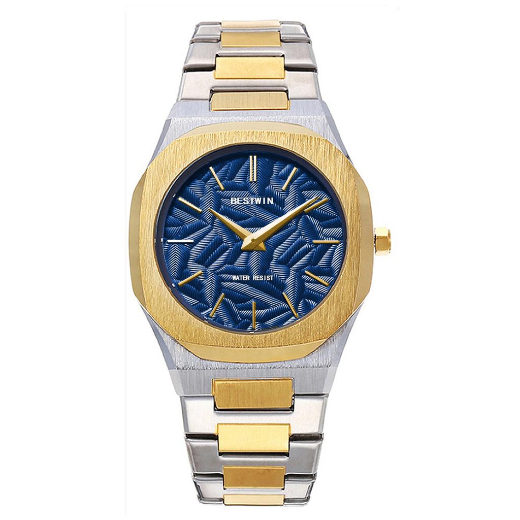 Men's Watch Embossed Leaf Characteristic Face Quartz Waterproof Watch