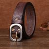 Ladies' First-layer Cowhide Belt, Hand-polished Casual Fashion Trendy Pin Buckle Belt