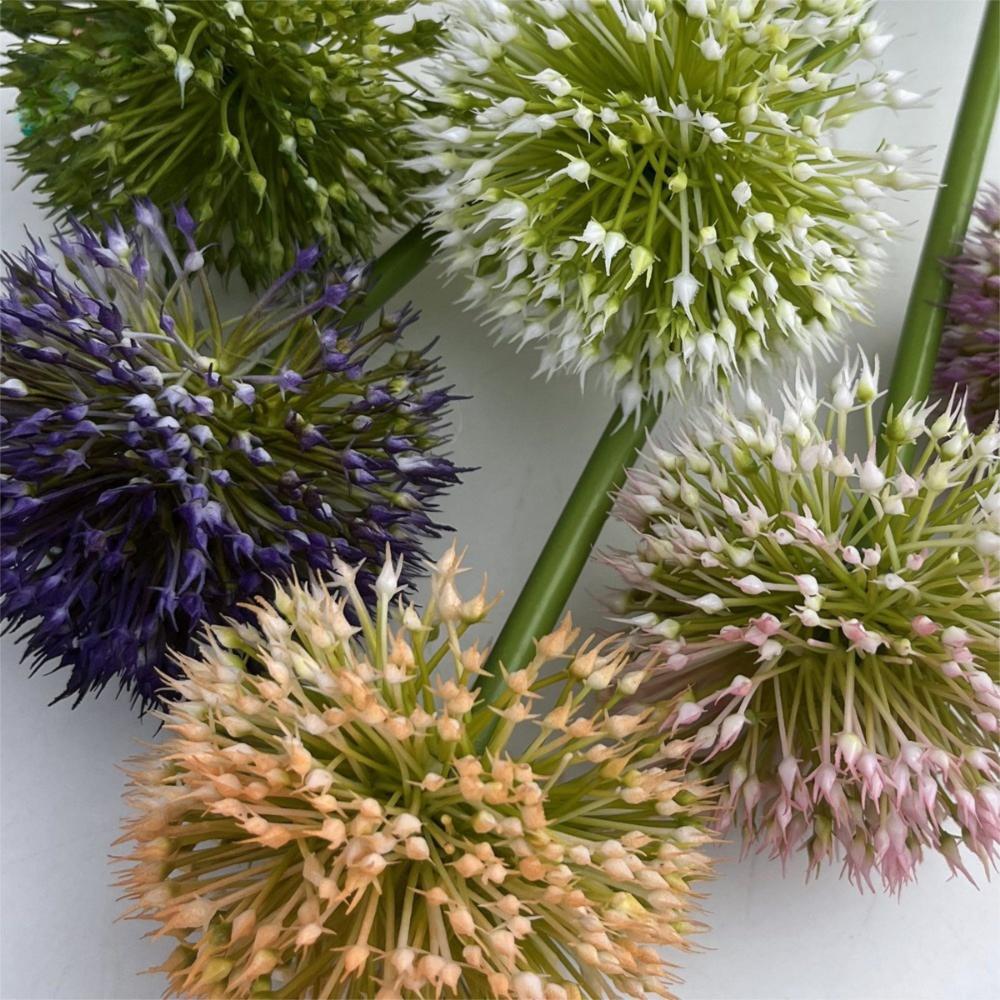 Scallion Balls Artificial Onion Ball Flowers Single Dandelion Branch Flower  Living Room Ornaments