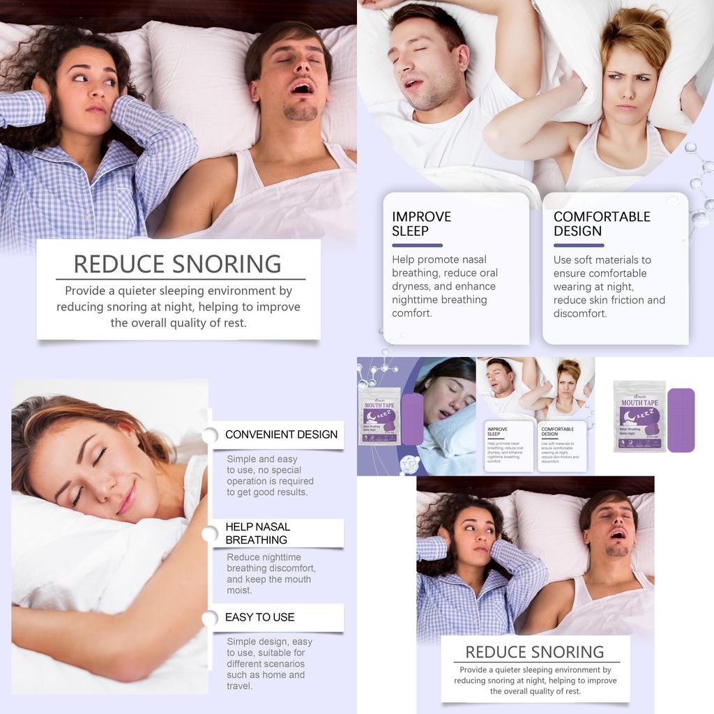 Ximonth Anti Snoring Sleep Patches For Peaceful Rest With Gentle Comforting Care In 30 Pieces