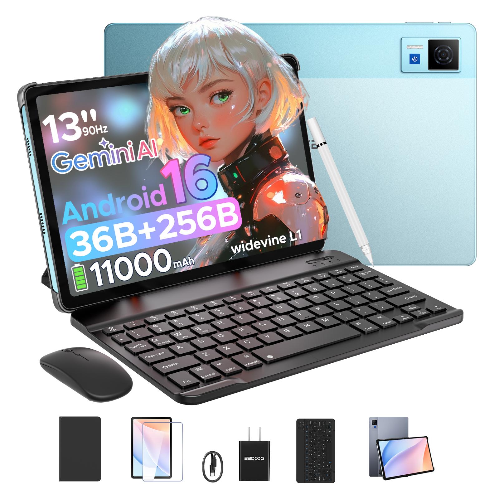 Doogee Tablet U13 Android 16 Tablets de 13 polegadas, 32 GB de RAM