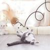 Wooden Scratching Wand Feather With Mini Bell Pet Supplies Cat Toy Interactive Stick Tease Cat Rod