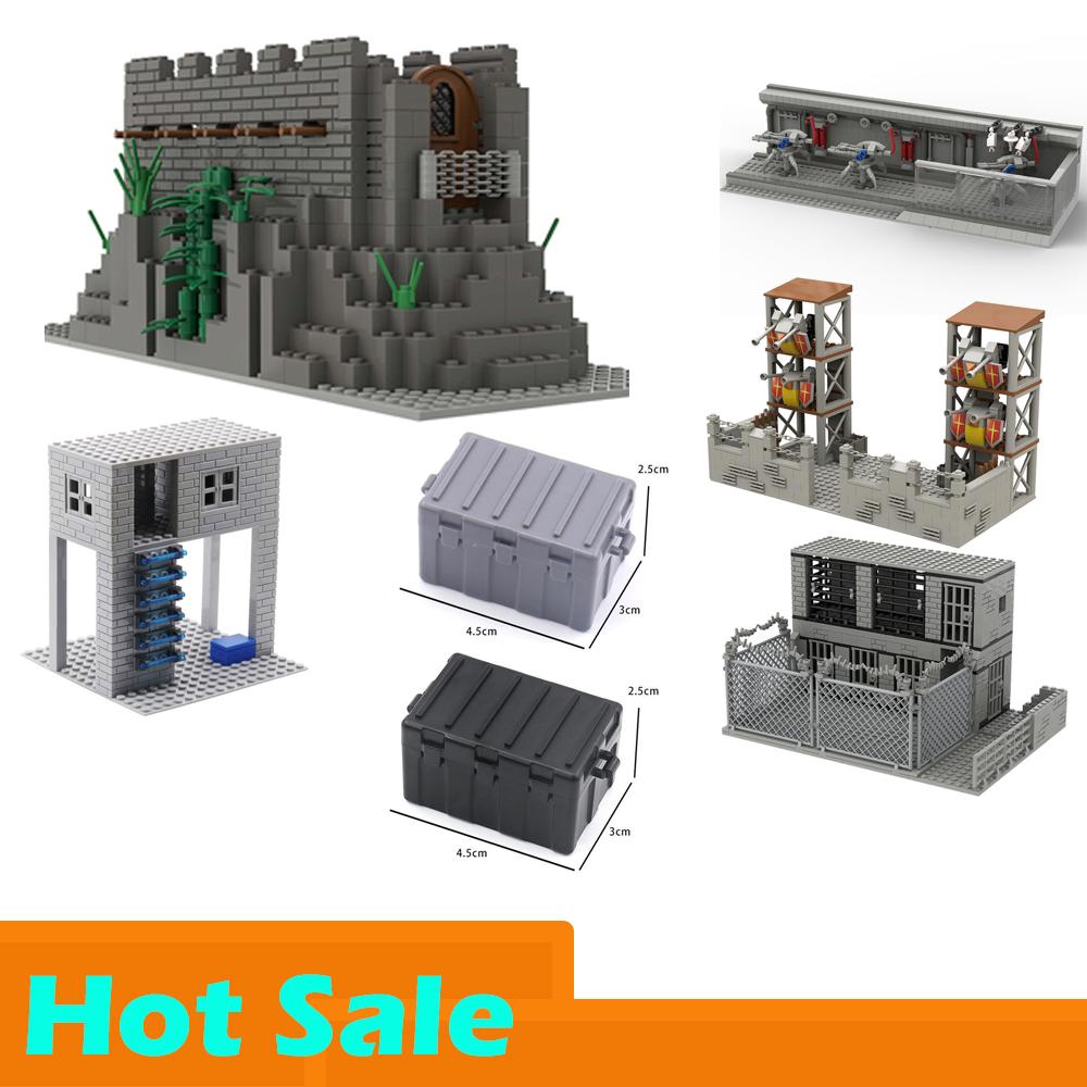 Moc Building Blocks 3D Base Technology Bricks Raised Baseplate For Castle Sets Creative Display Gun Turret Model Toys Kids Gifts
