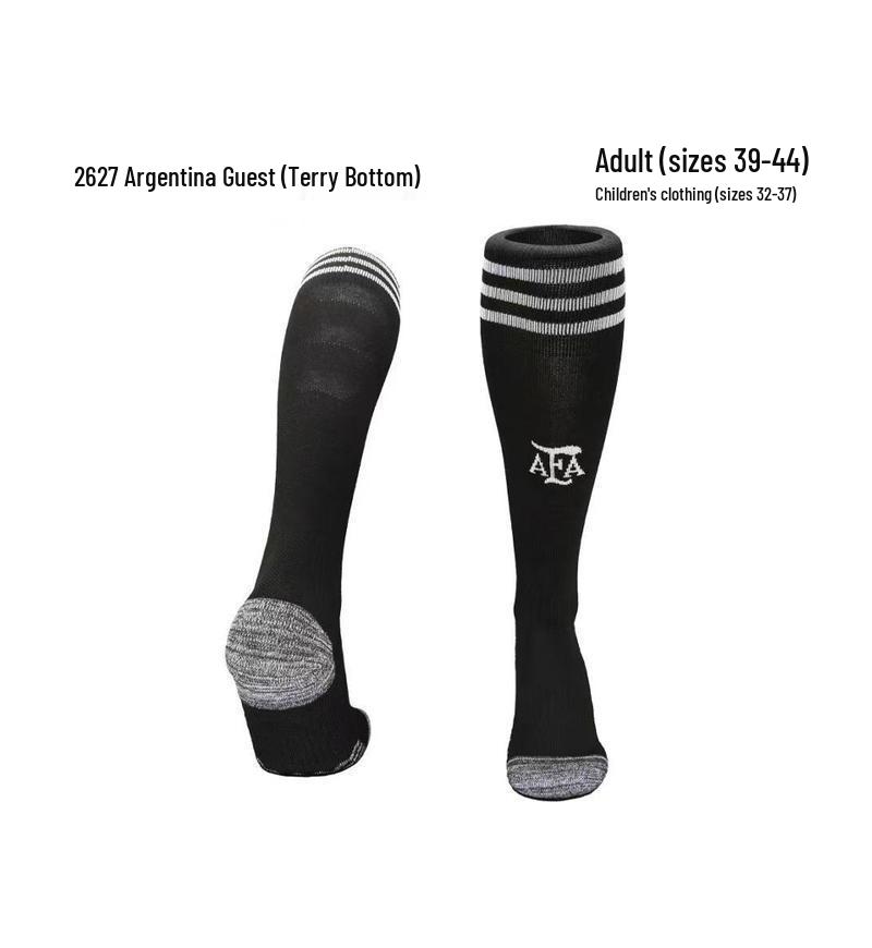World Cup Over-the-Knee Football Socks - Argentina & Miami Barca Design for Adults & Kids