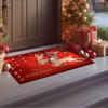 VIKAMA Christmas Snowman Snowflake Entrance Doormat, Soft Non‑Slip Washable Floor Mat, Hallway Xmas Holiday Home Decor