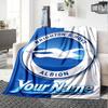 1pc Brighton & Hove Albion F.C. Blanket with Custom Name, Gift, for Men and Women, Soft Blanket, Good for Sofa Bed Couch Travel, Lightweight Flannel B
