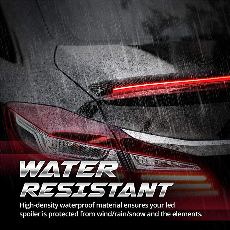 Universal-Carbonfaser-Look, LED-Bremslicht, hinterer Dachspoiler, Lippe, Heckflügeldeckel