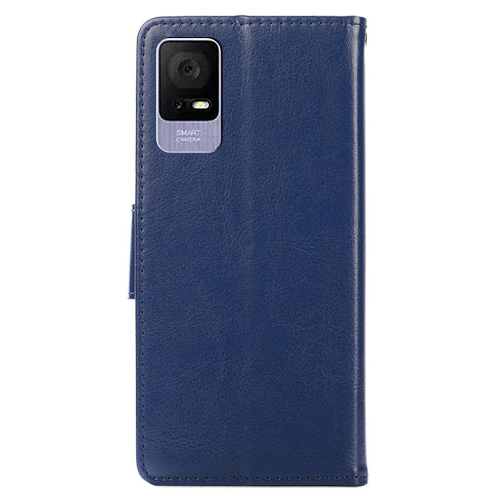 Stand Cover for TCL 405/406/408,Shockproof Textured PU Leather Phone Wallet Case