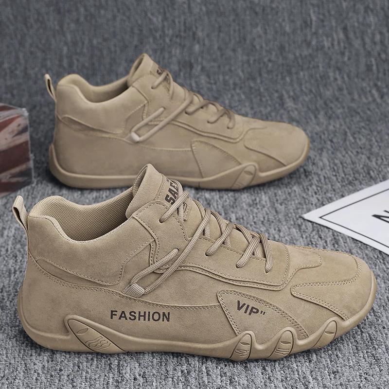 Men's Outdoor Sports Hiking Shoes Four Season New Anti Slip Comfort Work Shoes Fashion Youth Casual Trendy Shoes Male's Sneakers