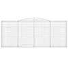 VidaXL Panier de Gabions Arqué Cage à Gabion Mur de Gabion Panier à Pierre Gabion pour Pierre Jardin Patio Extérieur 153528