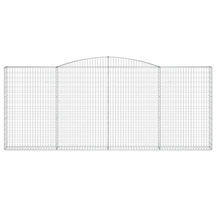 VidaXL Panier de Gabions Arqué Cage à Gabion Mur de Gabion Panier à Pierre Gabion pour Pierre Jardin Patio Extérieur 153528