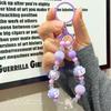 Kawaii Decoration Painted Beads Phone Chain Candy Color Crystal Bead Pendant  for Women