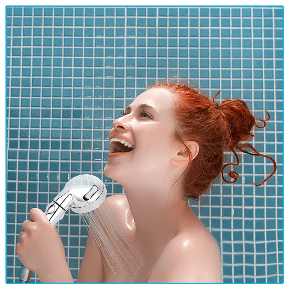 Handheld Shower Head Universal Removable Water Saving Shower Head with 3 Modes