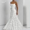women's Floral Jacquard Halter Spaghetti Strap Backless Slim Fit Mermaid Maxi Dress