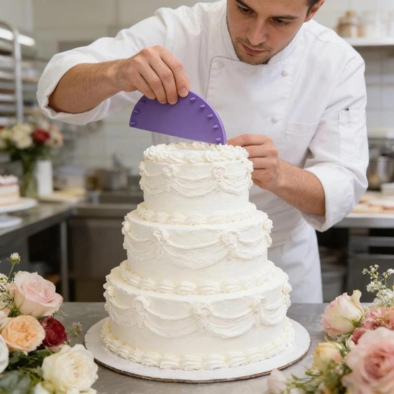 6Pcs Cake Decorating Guide Tool Swag Marker Piping Guide Templates For Perfect Arch Ruffled Designs On Cakes And Pastries