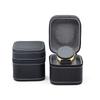 PU Leather Watch Box with Removable Cushion Watch Organizer Zipper Closure Watch Packaging Box