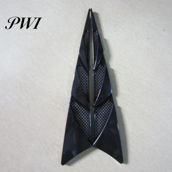 Stickers 1 Pair Vent Sticker Self-adhesive Wear-resistant ABS Hood Auto Side Outlet for Car Fender