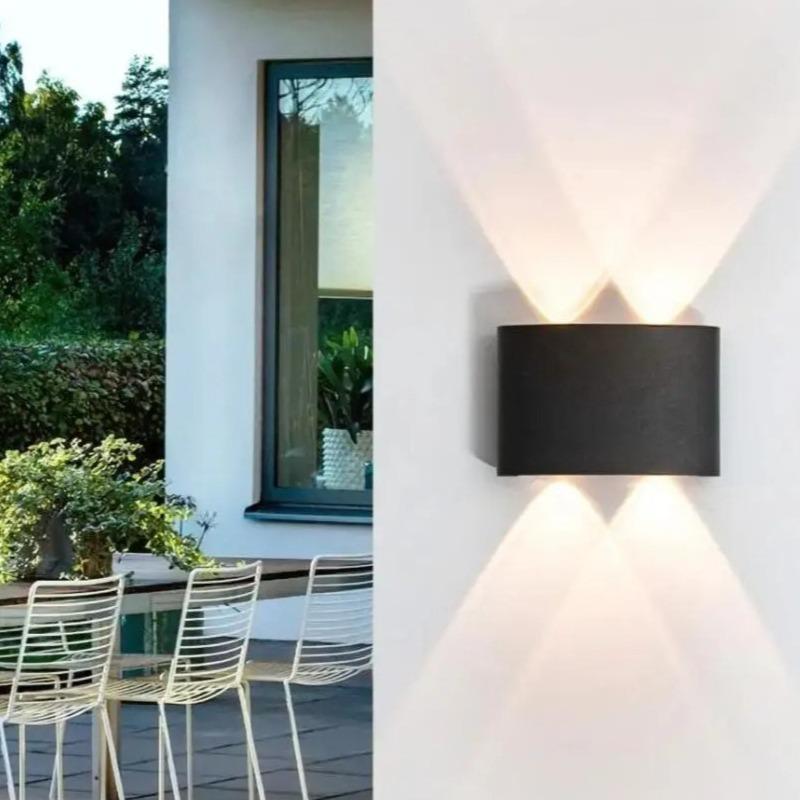 IP65 Waterproof LED Wall Light, Outdoor Up & Down Wall Lamp for Garden Stairs Patio Night Lighting