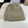 Elegant Literary and Artistic Autumn and Winter New Cashmere Hat Hollow Knitted Wool Hat Warm Bag Head Ear Protection Hat Tide Confinement Hat