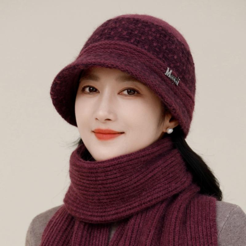 

Зимняя утепленная шапка-бини с полями, ребристые вязаные шапки, эластичные дышащие шапки, теплые береты для женщин hat only