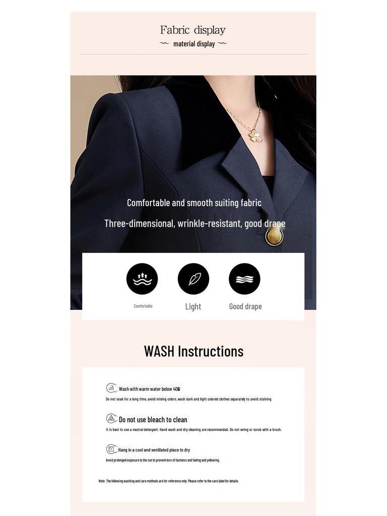 Ensemble tailleur pantalon professionnel pour femme haut de gamme - Automne 2024 Vêtement de travail formel pour un look sophistiqué