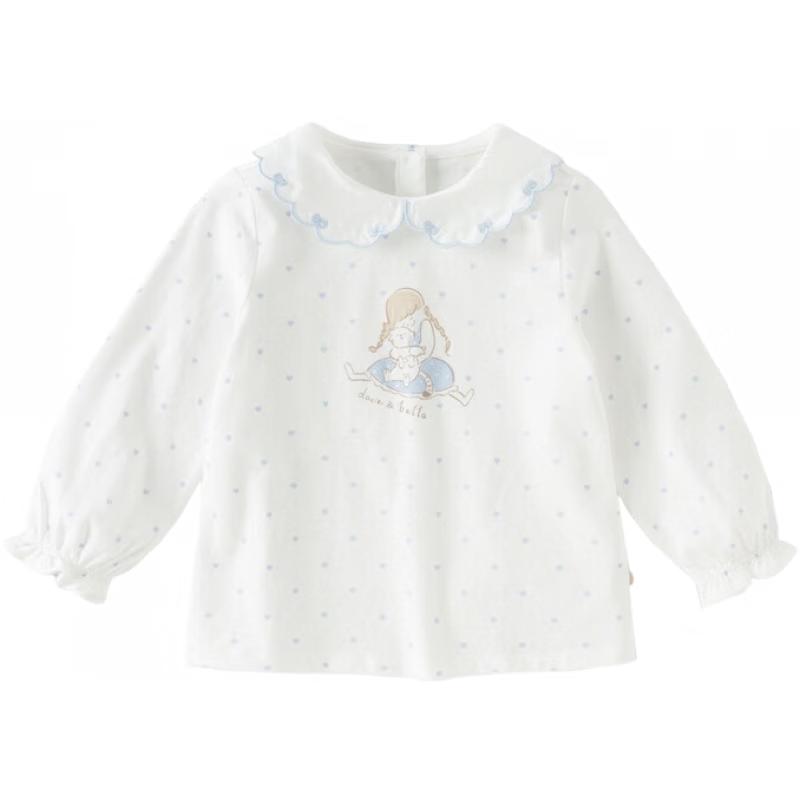 DAVEBELLA Girl s Cotton Long Sleeve T-Shirt 120cm грязно-белый