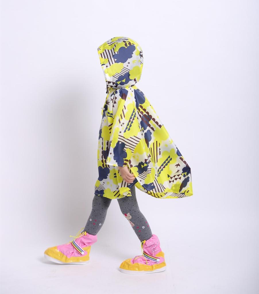 JYZ Passend für Schulkinder und wasserdicht mit Stauraum Regenbekleidung für den Weg zur Arbeit Größe M Kinderregenmantel, Taschen, Mädchen, Regenbekleidung, Leichtgewicht,