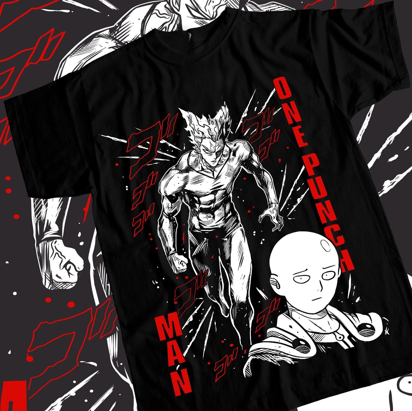 

2026 New Year Saitama One Punch Man Tshirt Anime Manga Gift Black Short Womens Round Neck Short Sleeve - Men s Summer Cotton ... 5XL різнокольоровий