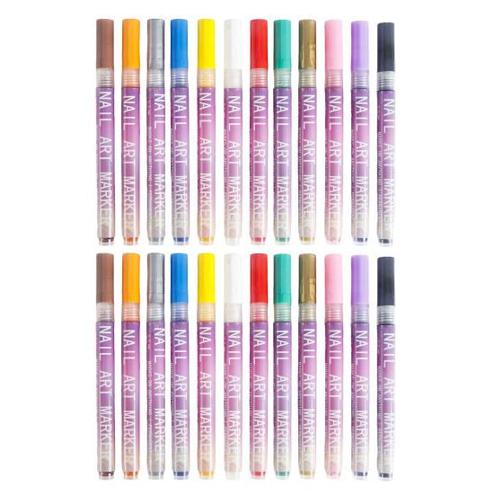 45659 Sets 12 Colors Nail Art Pens DIY Gel Nail