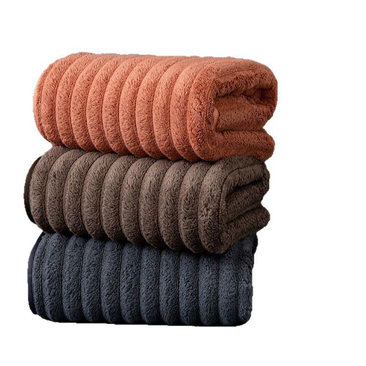 Thick Quick-Dry Coral Fleece Face Towel - Soft, Absorbent Bath Towels for Adults