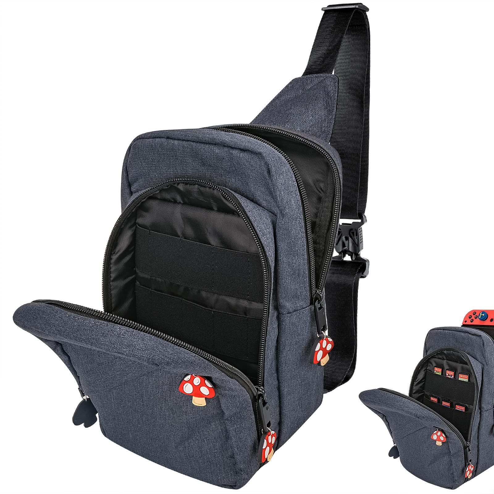 

TOCCOOL Controller Carrying Case for Nintendo Game Console Crossbody Travel Bag Game Card Storage Stand Game Accessories Dustproof Bag Switch/Lite/LED