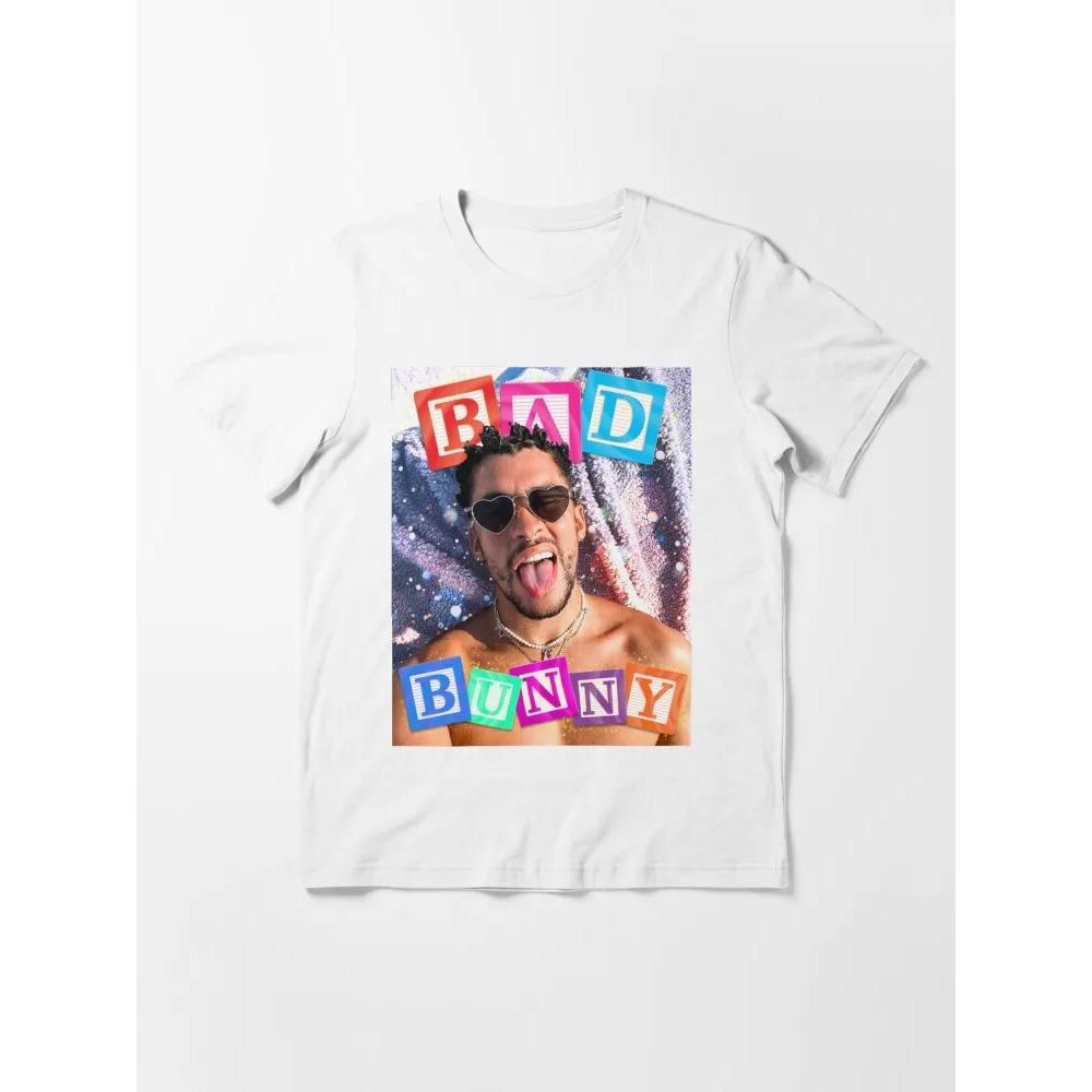 

Singer Bad Bunny T-Shirt Summer Men s Women s Luxury Fashion Street Wear Y2K Cotton Oversized T-shirt 3XL