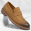 Summer Autumn New Loafers Shoes for Man Solid Color Business Casual Shoes Male Fashion Brown Cow Leather Shoe Man