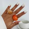 IngeSight.Z Y2K Korean Simple Resin Acrylic Rings Women Trendy Round Big Kpop Finger Knuckle Rings Aesthetic Jewelry Female Gift