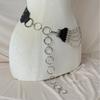 Y2K Vintage Multi-layer Draped BB Rhinestone Waist Chain Matte Faux Leather Croc