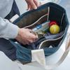 PEACH CANVAS BAG (Navy)
