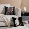 Kpop Style Hot Handsome Singer L-Loren Cushion Cover Pillowcase Short Plush Invisible Zipper Room Sofa Cushion Cover