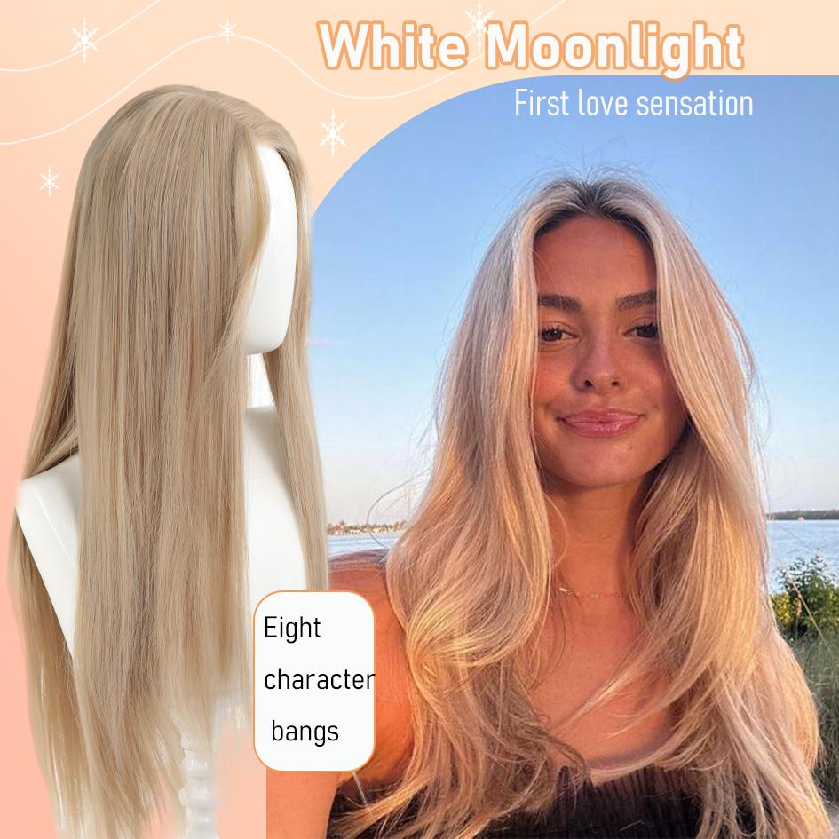 Synthetic Long Straight Wig With Bangs Curly Ponytail Extensions Dirty Braids For Halloween Christmas Gifts