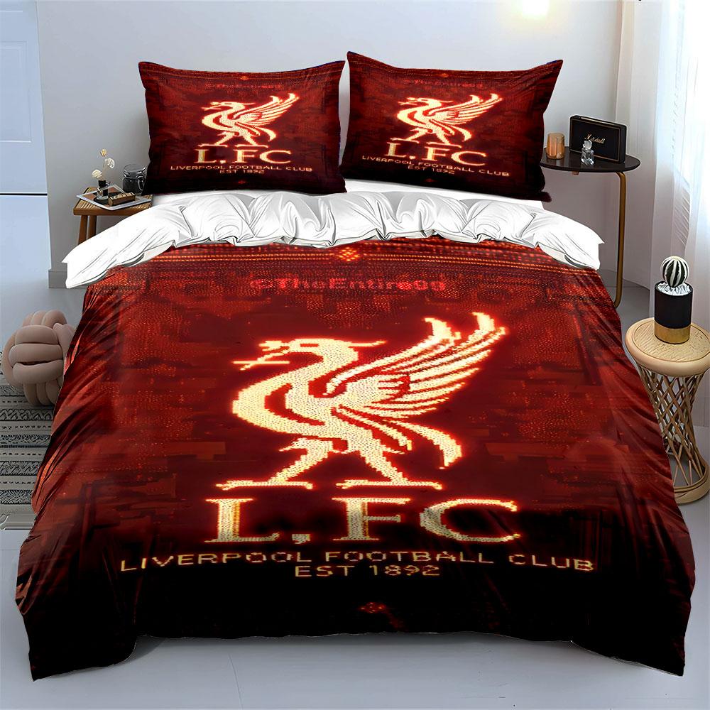 Oiseau de foie doré, texte « LFC ». Ensembles de literie Ensembles de housses de couette Housses de couette Taies d'oreiller(1 * Housse de couette 2 * Taies d'oreiller, sans couette)