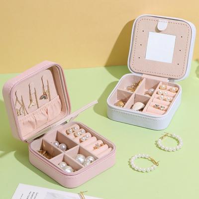 Waterproof Portable Jewelry Box Square Jewelry Display Box Mini Jewelry Storage Box Gift